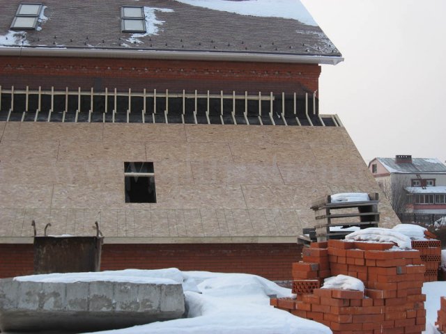 Мансардная крыша гараж по ул.Грушевая
