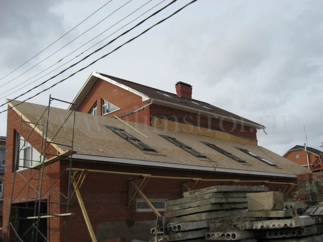 Мансардная крыша гараж по ул.Грушевая